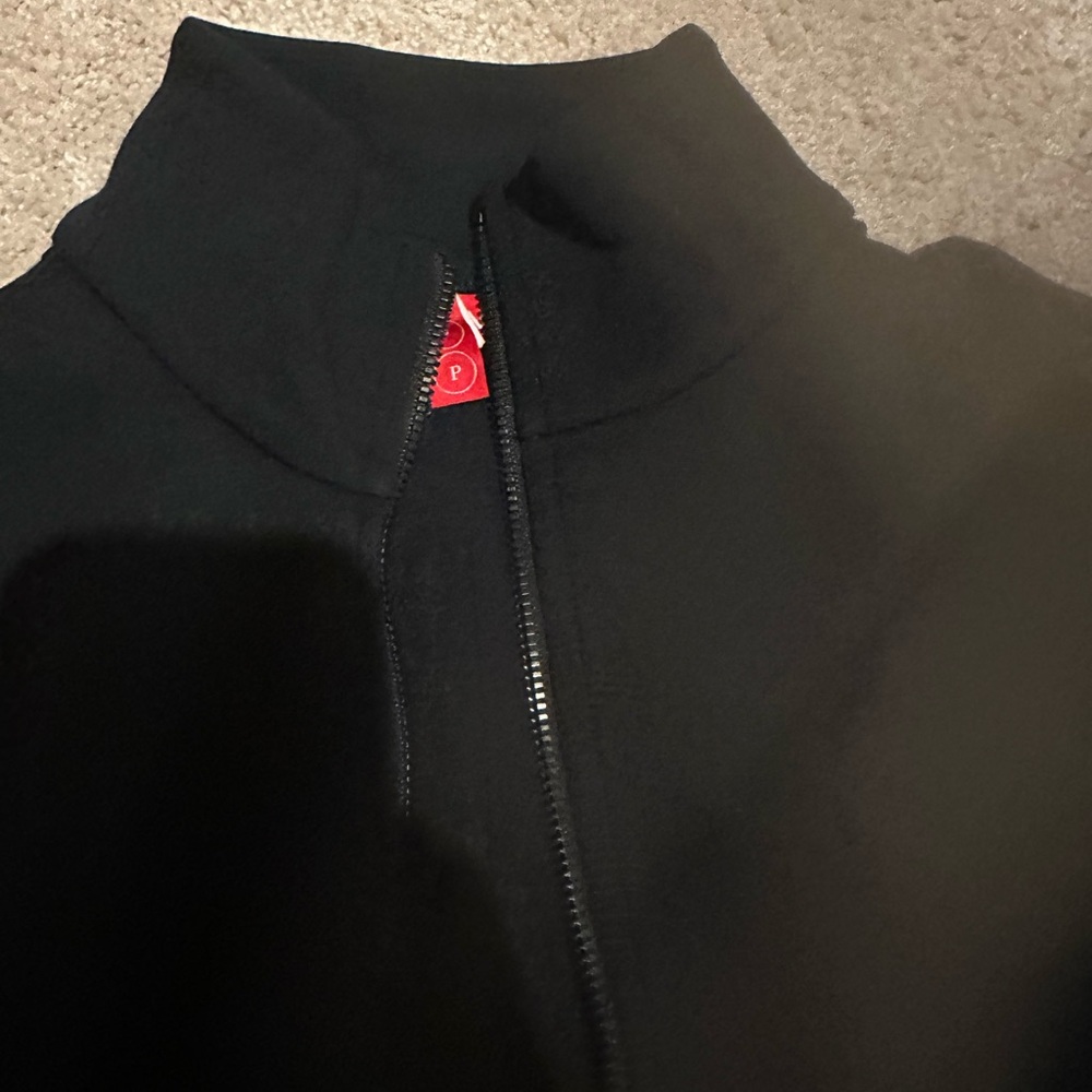 Black Zip-Up Jacket spanx air essentials